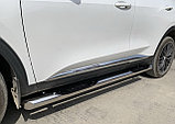 Пороги труба с проступью d76 ПапаТюнинг для Haval F7/F7X 2019-2022, фото 5
