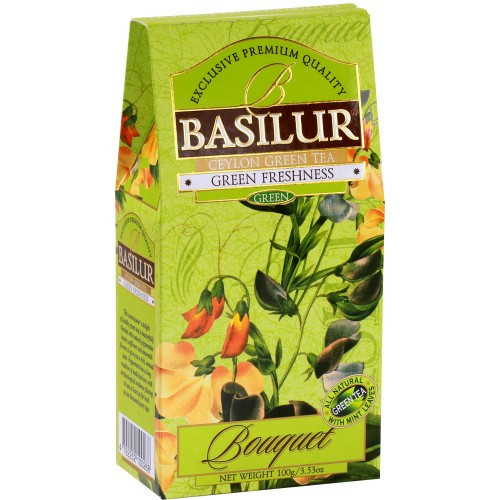 Чай зелёный рассыпной Basilur - Букет Зеленая Свежесть Green Freshness, 100 г
