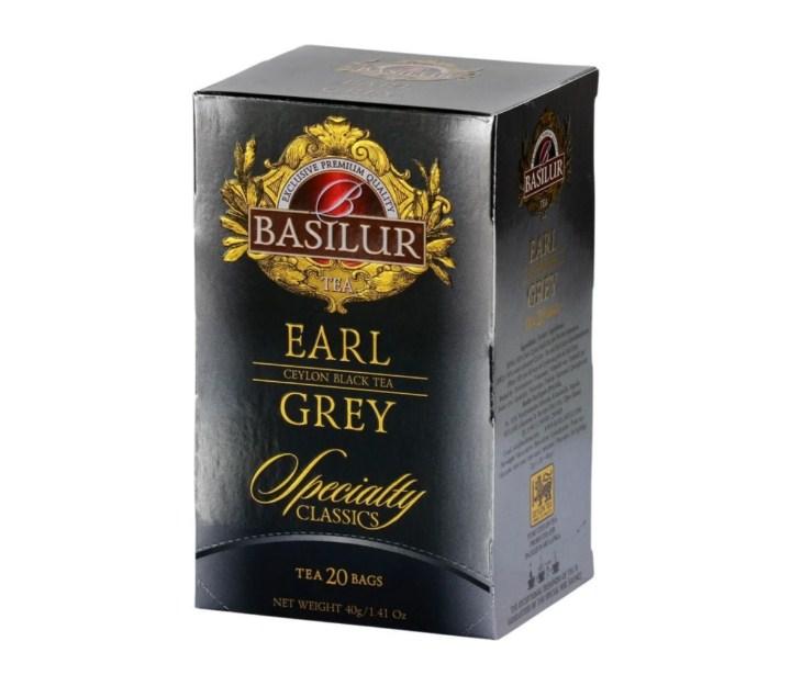 Чай черный пакетированный Basilur - Earl Grey, в коробке 20 пак