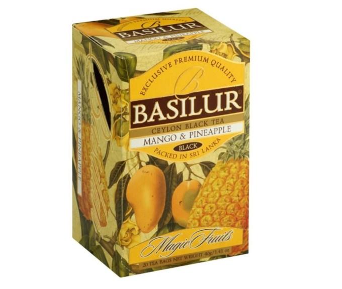 Чай листовой Basilur - Манго и ананас, в коробке 20 пакетиков
