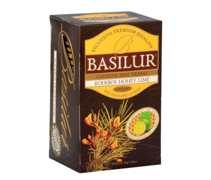 Чай фруктовый Basilur - Rooibos Мед и лайм, в коробке 20 пакетиков