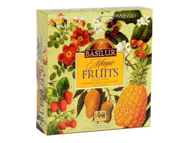 Чай листовой Basilur - Магические фрукты ассорти, в коробке 40 пакетиков
