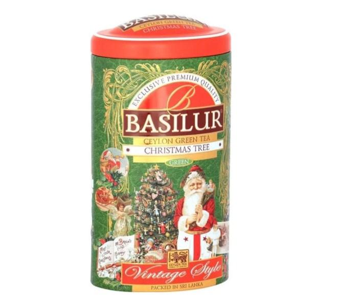 Чай зеленый листовой Basilur - Christmas Tree, в банке 100 г