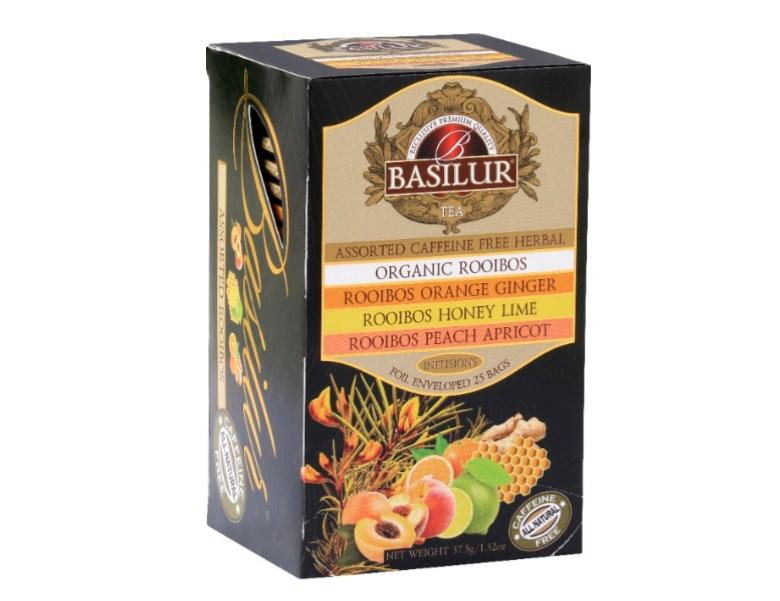 Чай фруктовый Basilur - Rooibos ассорти, в коробке 25 пакетиков