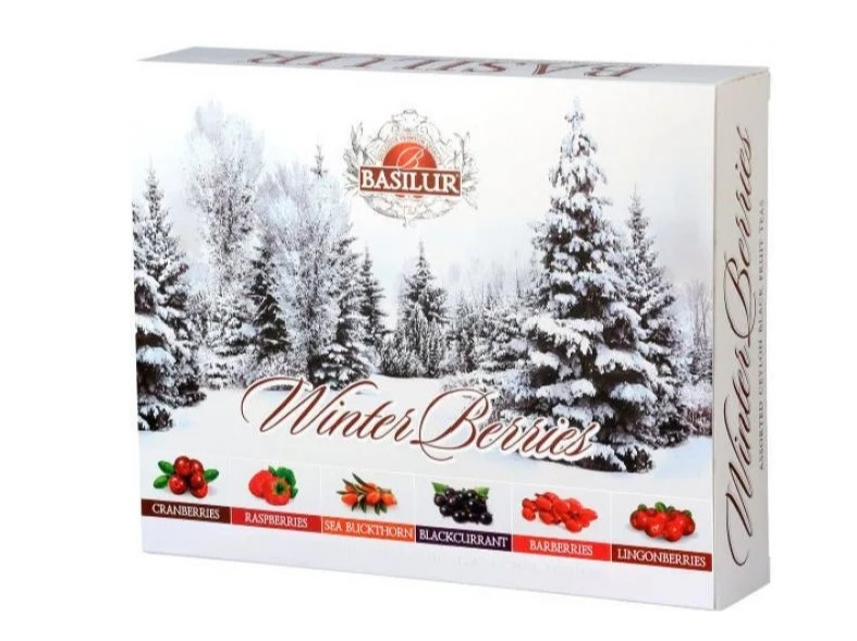 Чай Basilur - Зимние ягоды Ассорти, 60 пакетиков