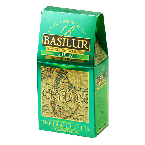 Чай зелёный рассыпной Basilur - Остров Цейлон Зеленый Green, 100 г