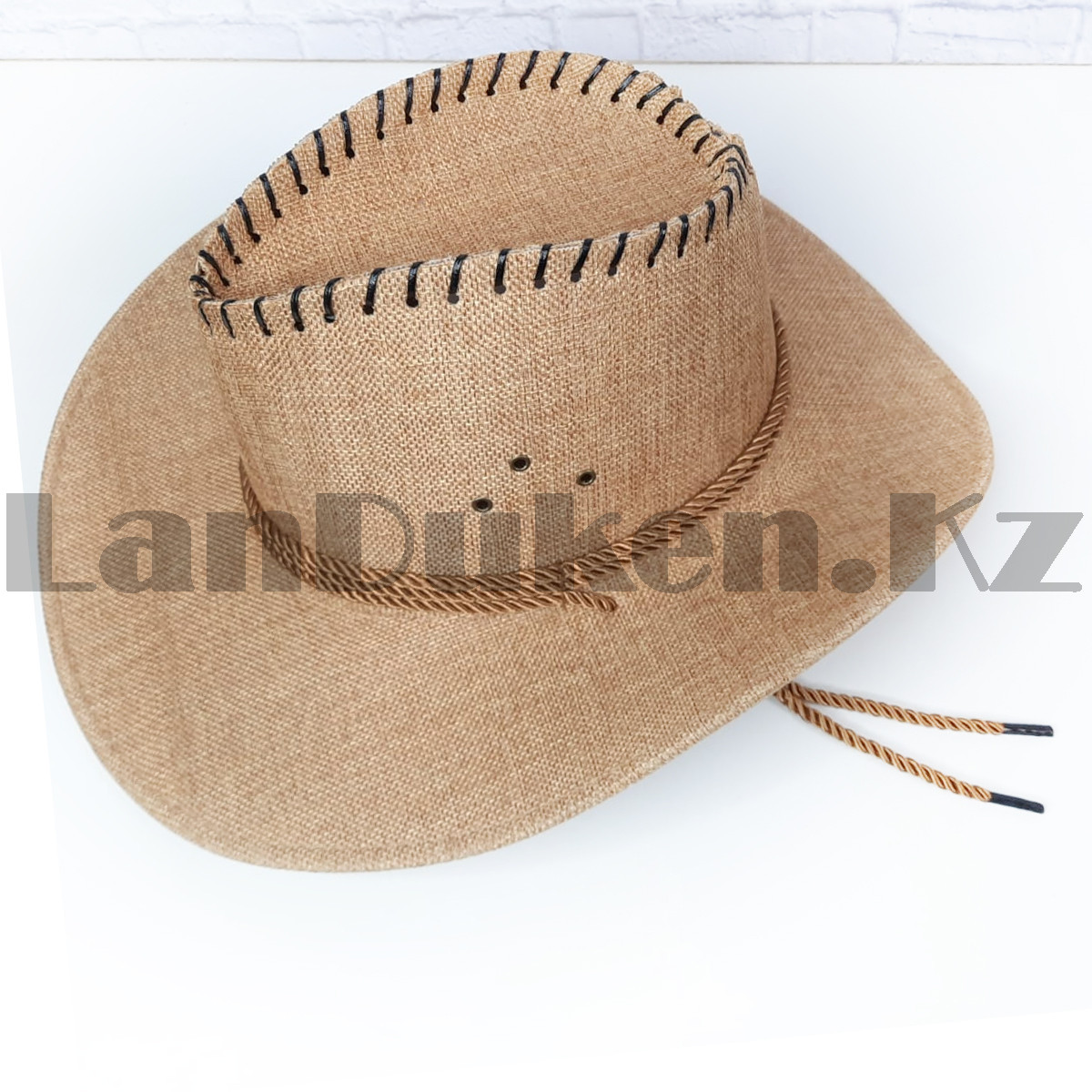 Шляпа ковбоя плетеная песочного цвета - фото 1 - id-p105094673