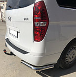 Защита заднего бампера угловая d60 ПапаТюнинг для Hyundai H-1 Grand Starex 2007-2015, фото 4