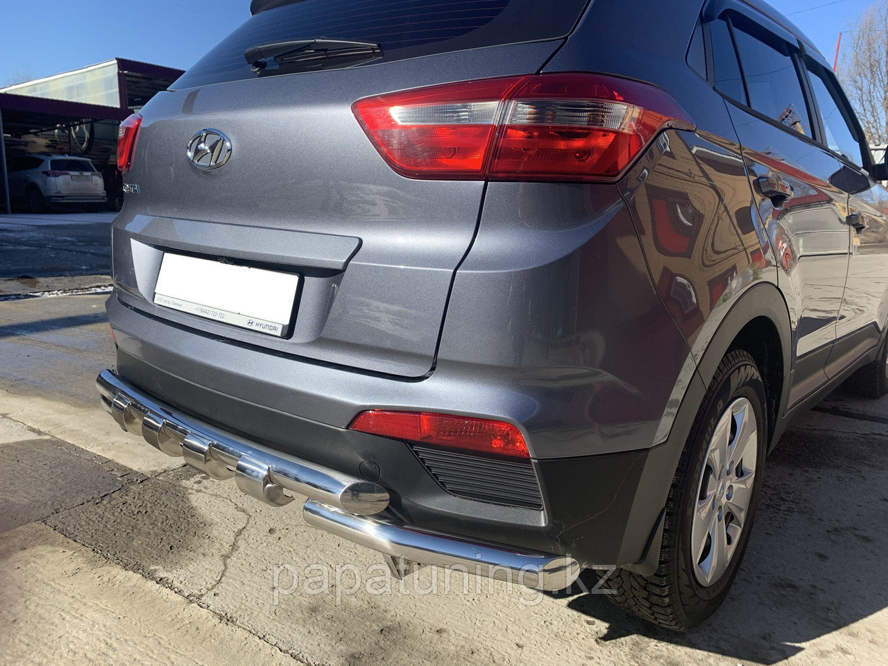 Защита заднего бампера G d60/60 ПапаТюнинг для Hyundai Creta 2016-2021 - фото 3 - id-p105047426