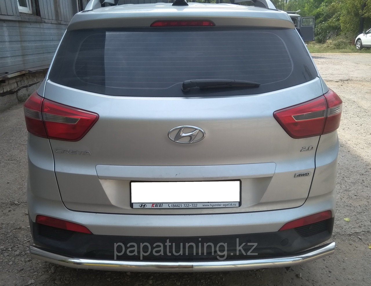 Защита заднего бампера d60 ПапаТюнинг для Hyundai Creta 2016-2021 - фото 2 - id-p105047420