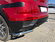 Защита заднего бампера угловая d60 ПапаТюнинг для Hyundai Creta 2016-2021