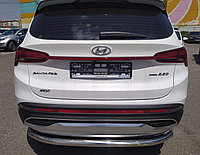 Защита заднего бампера d60 ПапаТюнинг для Hyundai Santa Fe 2021-