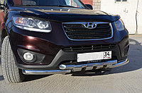 Защита переднего бампера G d60/60 ПапаТюнинг для Hyundai Santa Fe 2010-2012