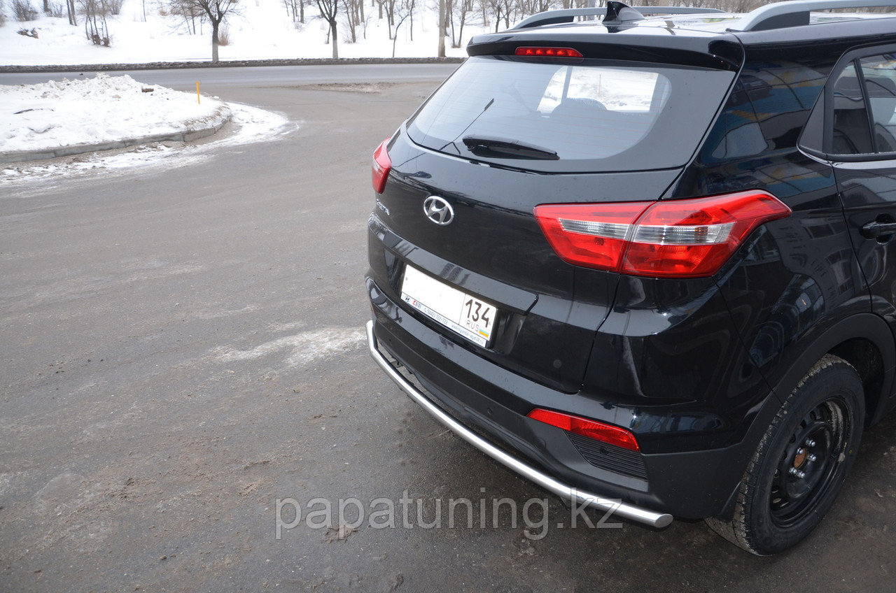 Защита заднего бампера d42 ПапаТюнинг для Hyundai Creta 2016-2021 - фото 2 - id-p105047419