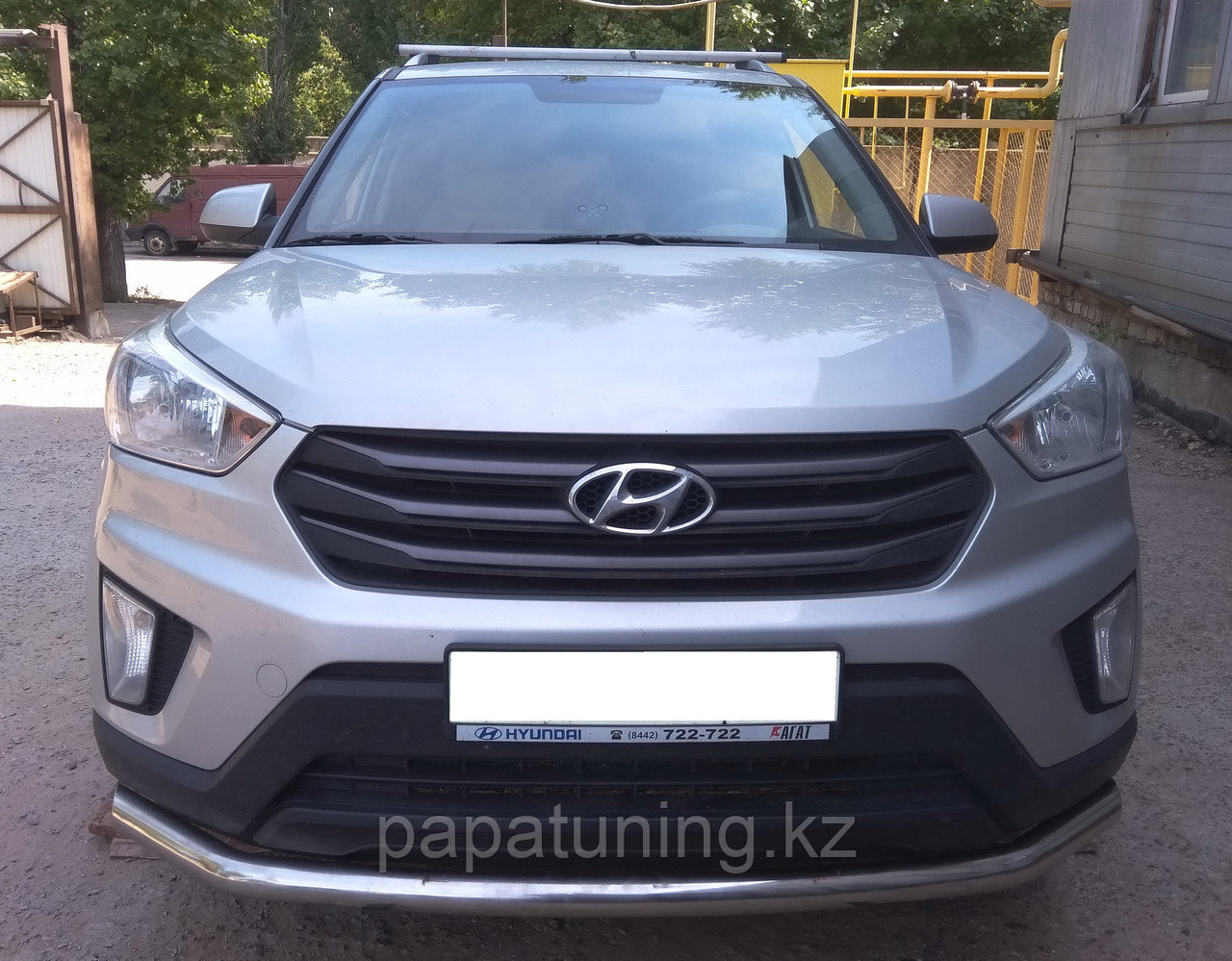 Защита переднего бампера d60 ПапаТюнинг для Hyundai Creta 2016-2021, фото 1
