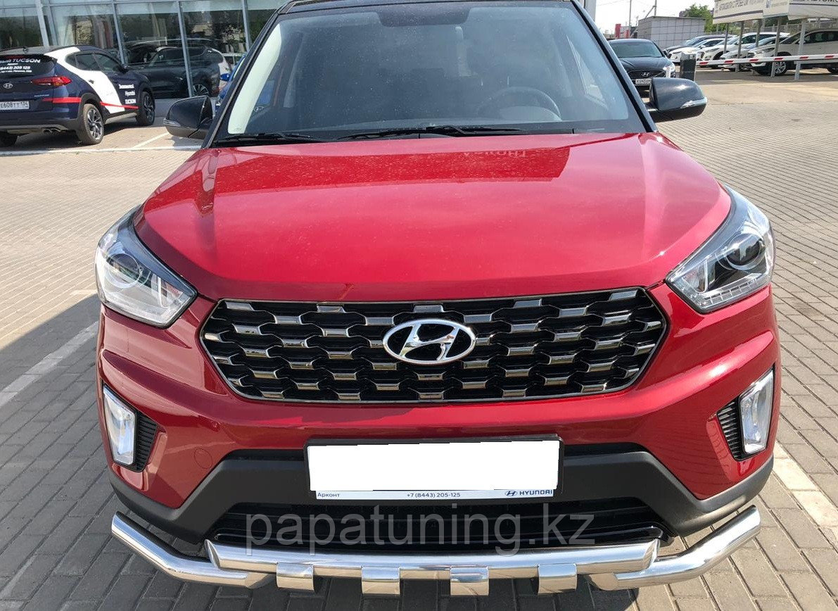 Защита переднего бампера G d60 ПапаТюнинг для Hyundai Creta 2016-2021 - фото 2 - id-p105047418