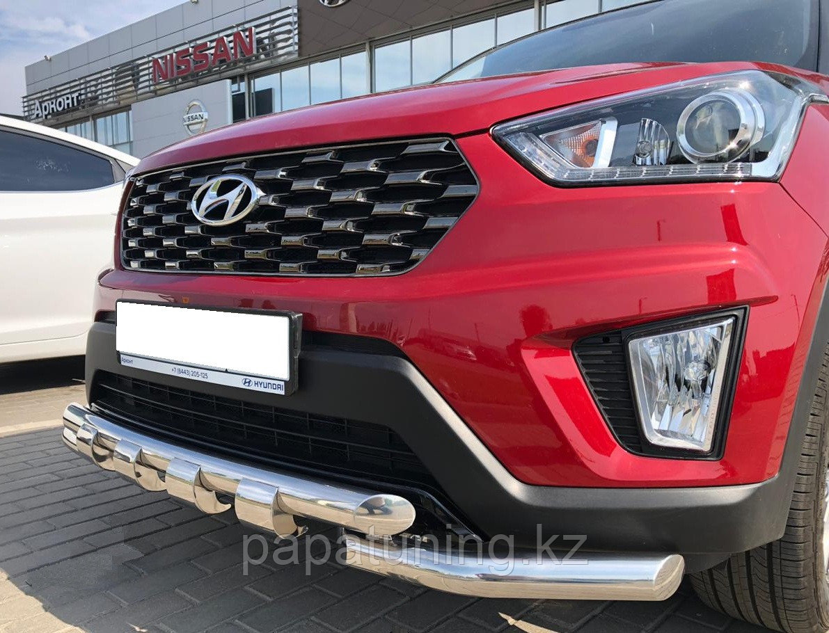 Защита переднего бампера G d60 ПапаТюнинг для Hyundai Creta 2016-2021 - фото 3 - id-p105047418