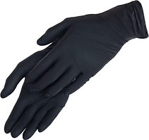 Перчатки ParisNail Нитриловые M черные (50 пар)