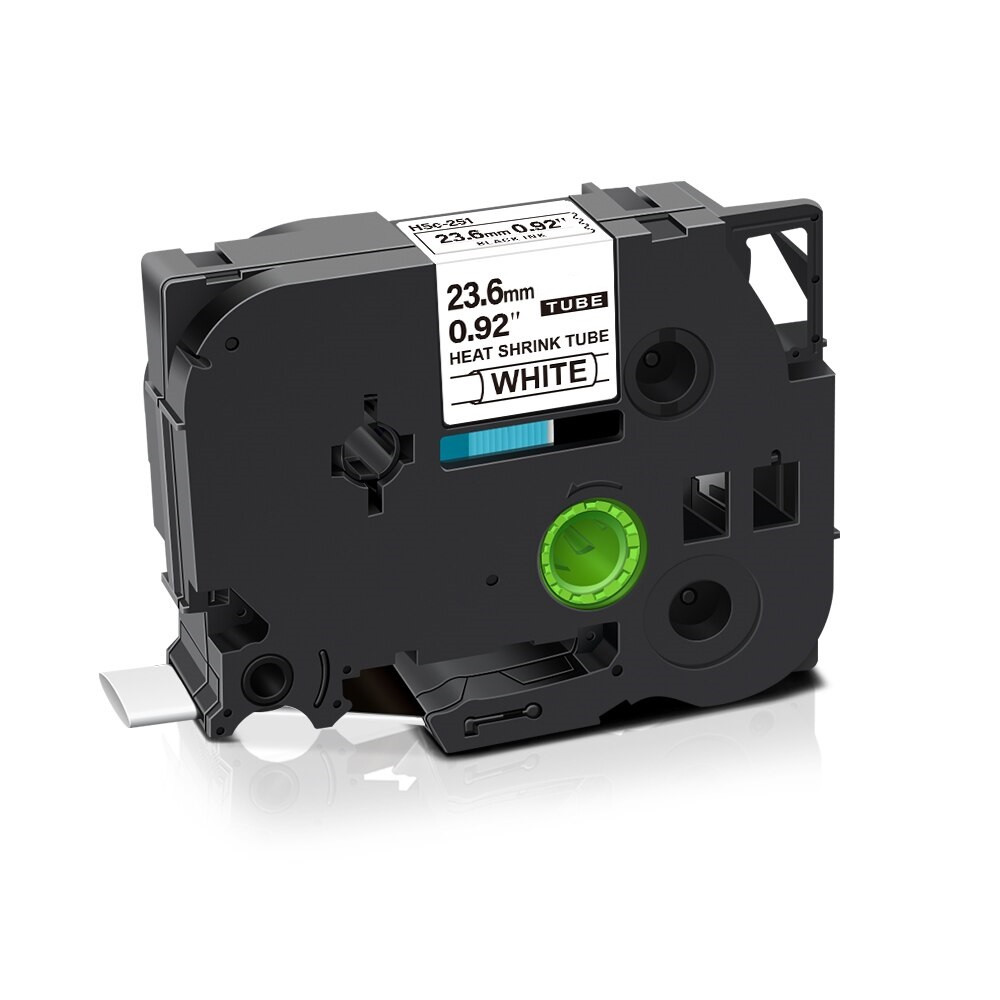 Картридж для Brother HSc-251, термоусадочная трубка (23.6мм x 1,5м,  черный на белом)