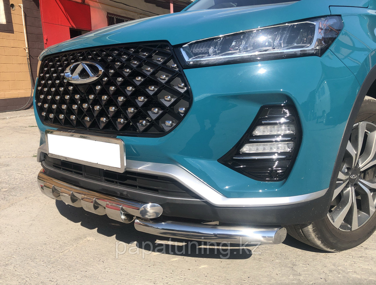 Защита переднего бампера G d60/60 ПапаТюнинг для Chery Tiggo 7 Pro 2021 - - фото 2 - id-p105047073