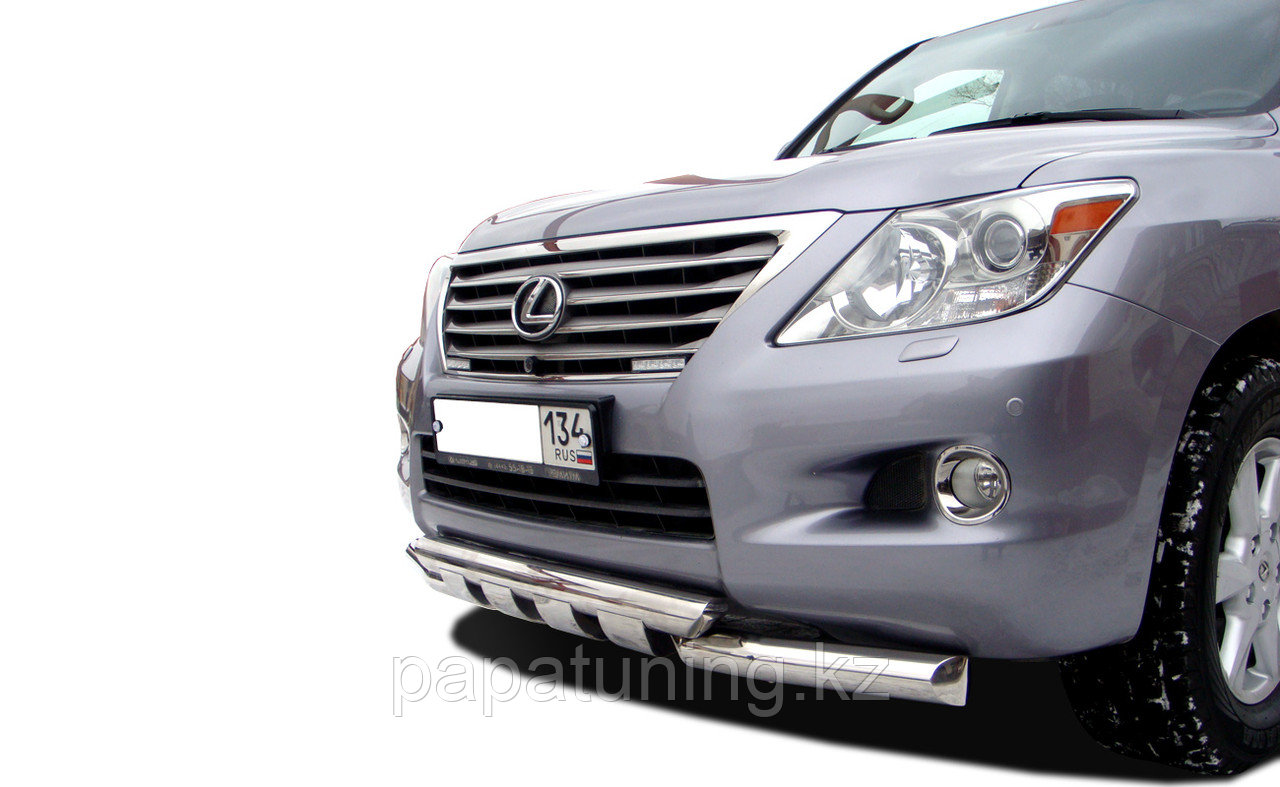 Защита переднего бампера (G) d76 ПапаТюнинг для Lexus LX 570 2007-2012 - фото 2 - id-p105047709