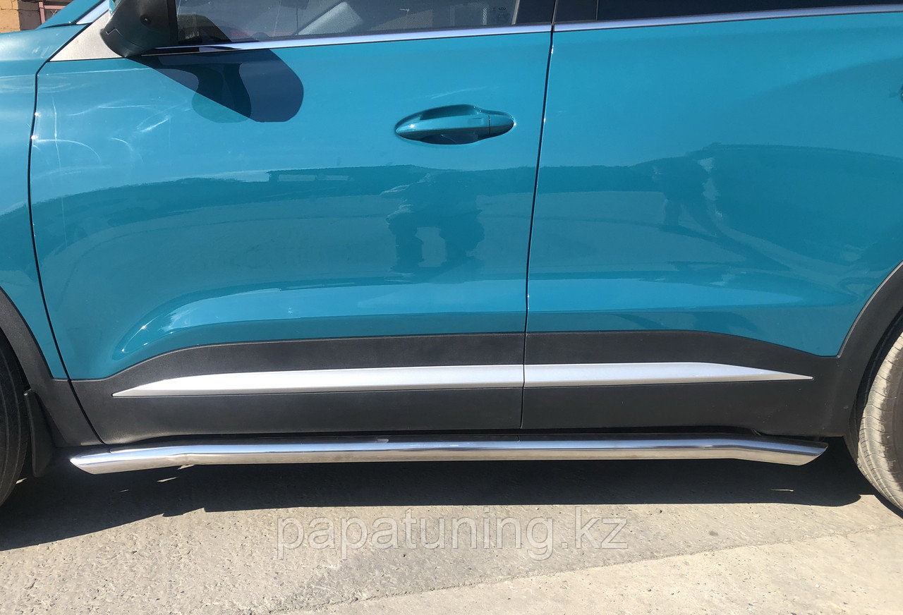 Защита штатного порога труба d60 ПапаТюнинг для Chery Tiggo 7 Pro 2021 -