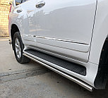 Защита штатного порога труба d42 ПапаТюнинг для Lexus GX460 2009-2013