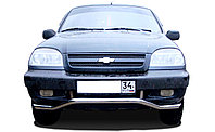 Защита переднего бампера «волна» d60 ПапаТюнинг для Chevrolet Niva 2002-2009