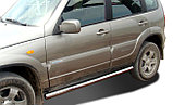 Защита штатного порога труба d60 ПапаТюнинг для Chevrolet Niva 2002-2009, фото 2