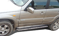 Пороги с накладным листом d53 ПапаТюнинг для Chevrolet Niva 2002-2009