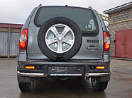 Защита заднего бампера угловая d53 ПапаТюнинг для Chevrolet Niva 2009 -