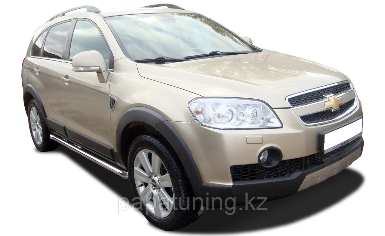 Защита штатного порога d60 ПапаТюнинг для Chevrolet Captiva 2006-2011 - фото 2 - id-p105047091