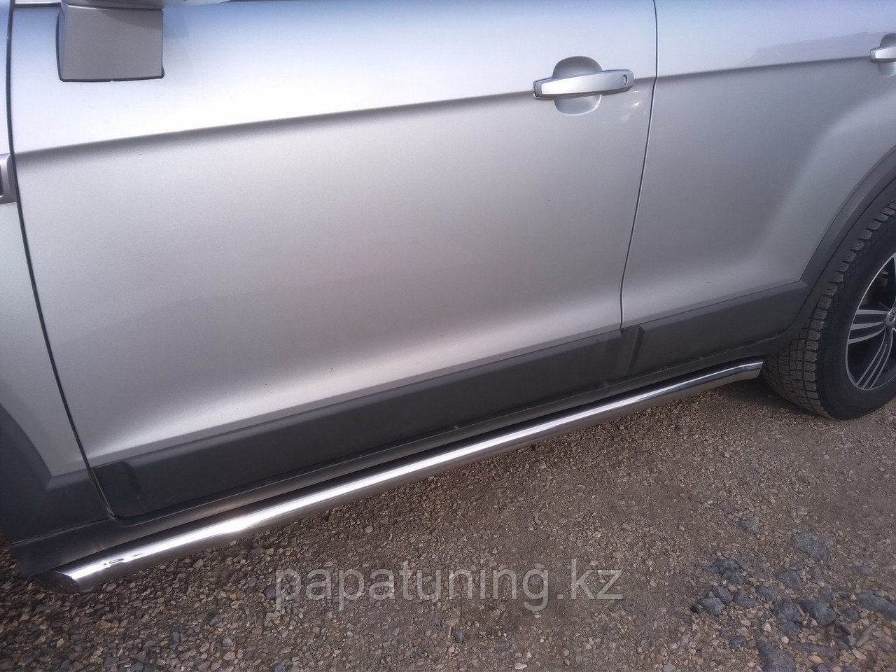 Защита штатного порога труба d60 ПапаТюнинг для Chevrolet Captiva 2012-, фото 1