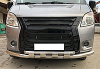 Защита переднего бампера с перемычками (бампер "Lexus") d76/60 ПапаТюнинг для ГАЗель Next 2014-