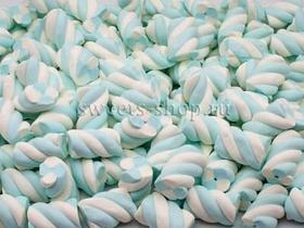 Суфле / Маршмеллоу "Косички бело-голубые" 1кг"  /BULGARI Италия/