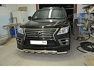 Защита переднего бампера (G) d76 ПапаТюнинг для Lexus LX 570 SP 2015-