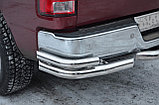 Защита заднего бампера угловая двойная d76/53 ПапаТюнинг для Dodge Ram 1500, фото 2