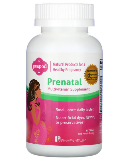 Fairhaven Health, Peapod, мультивитаминная добавка для беременных, 60 таблеток - фото 1 - id-p105102706