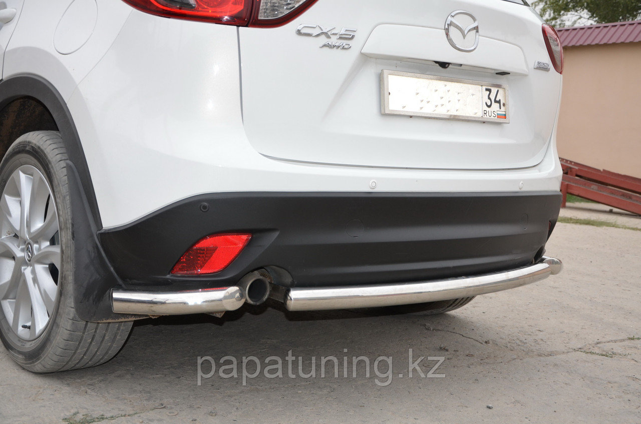 Защита заднего бампера d60 ПапаТюнинг для Mazda СХ-5 2013-2017 - фото 2 - id-p105047817