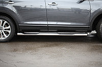 Пороги труба с проступью d76 ПапаТюнинг для Mazda СХ-9 2013-2016