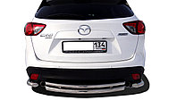 Защита заднего бампера двойная d60/42 ПапаТюнинг для Mazda СХ-5 2013-2017