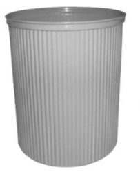 Корзина для бумаг 12л, круглая, цельная, серая Foska
