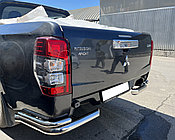 Защита заднего бампера угловая двойная d76/42 ПапаТюнинг для Mitsubishi L200 2019-