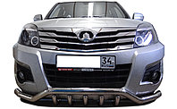 Защита переднего бампера волна+акула d60/42 ПапаТюнинг для Great Wall Hover H3 2009-2014