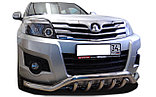 Защита переднего бампера волна+акула d60/42 ПапаТюнинг для Great Wall Hover H3 2009-2014, фото 3
