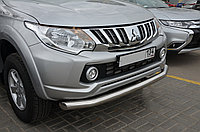 Защита переднего бампера d76 ПапаТюнинг для Mitsubishi L200 2015-2018