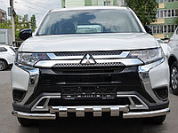 Защита переднего бампера G d60/60 ПапаТюнинг для Mitsubishi Outlander 2018-