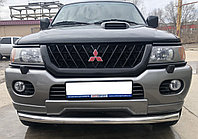 Защита переднего бампера d60 ПапаТюнинг для Mitsubishi Pajero Sport 1998-2007