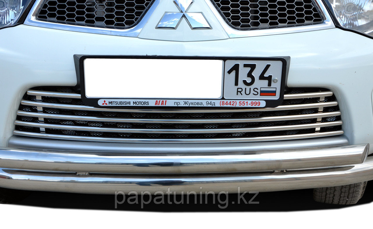 Защита радиатора d16 ПапаТюнинг для Mitsubishi L200 2006-2014 - фото 1 - id-p105047831