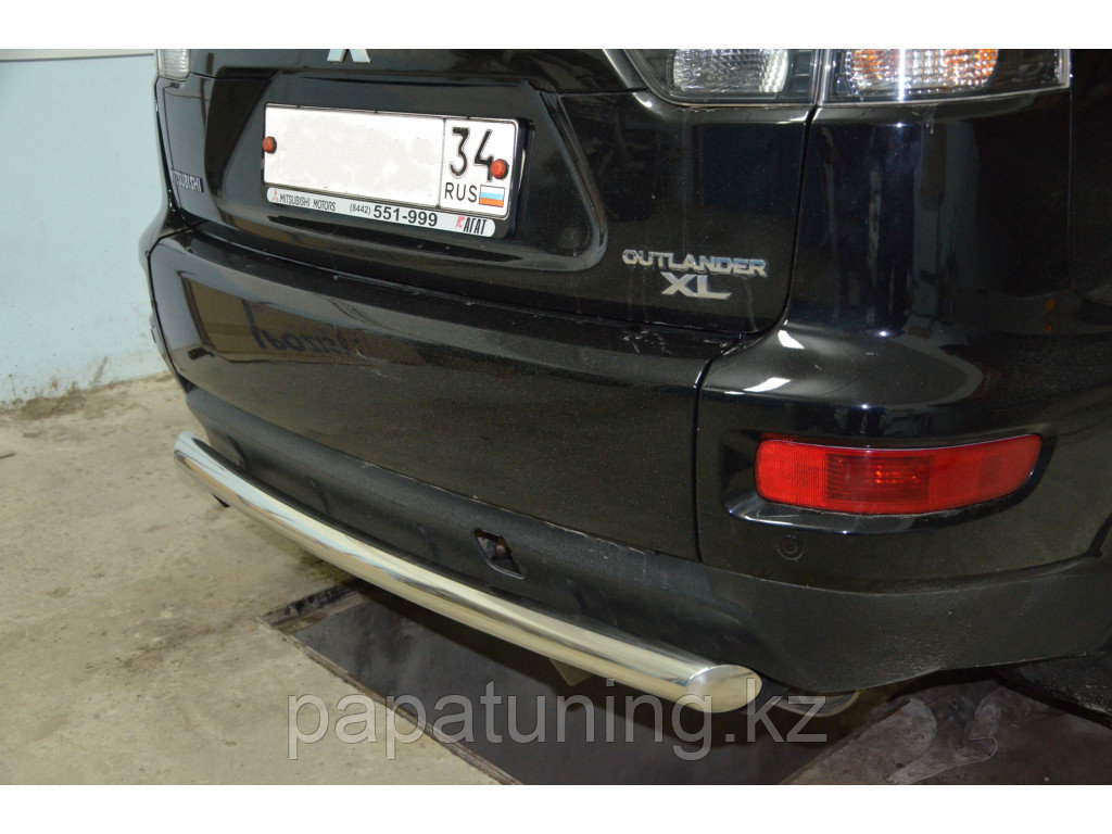 Защита заднего бампера d60 ПапаТюнинг для Mitsubishi Outlander XL 2006-2009 - фото 1 - id-p105047869